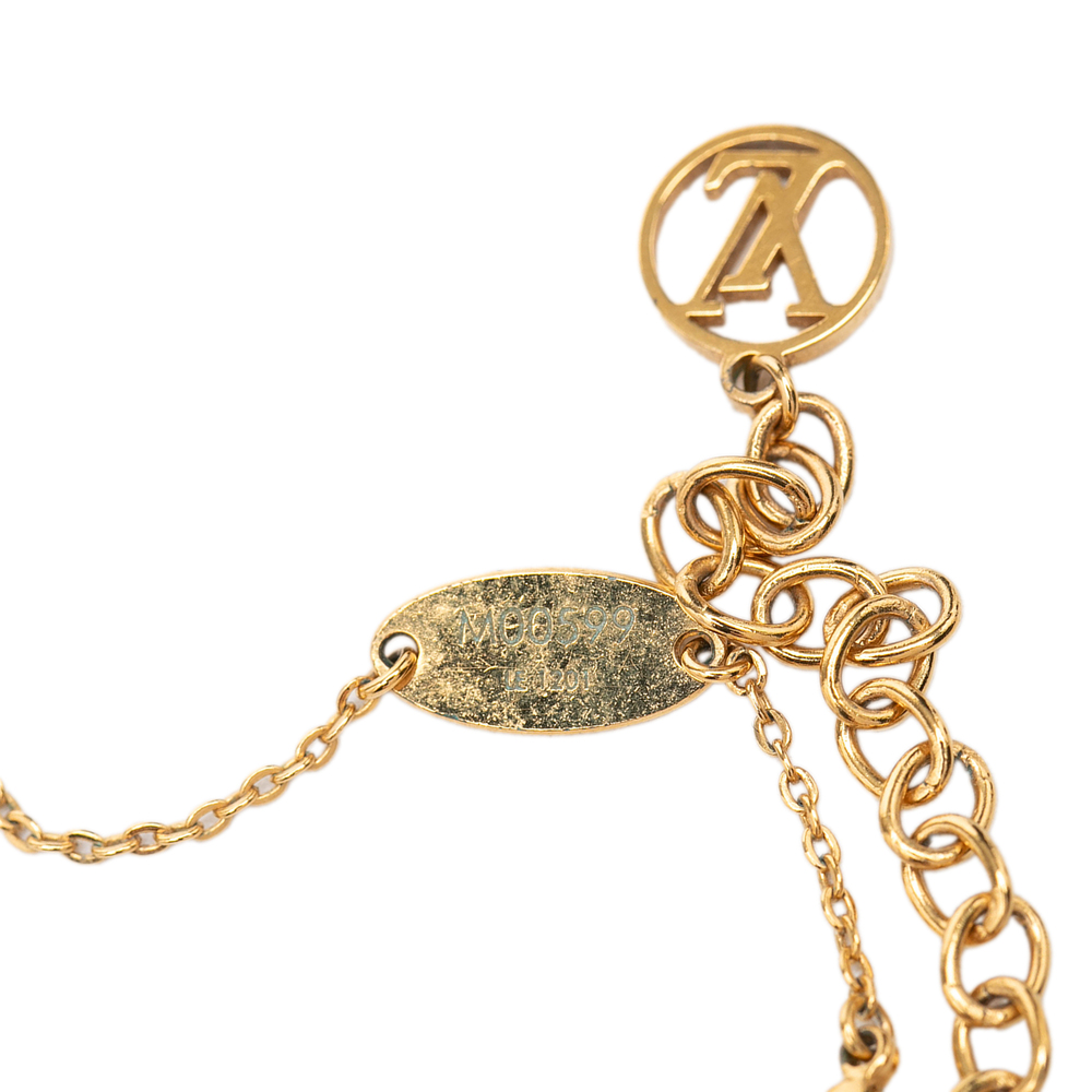 Pre-Loved Louis Vuitton Gold Plated Nanogram Pendant Necklace - Picture 6 of 7